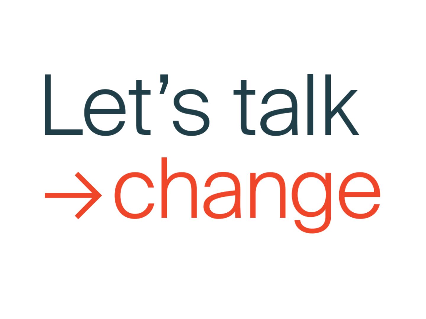 Let's talk change logo